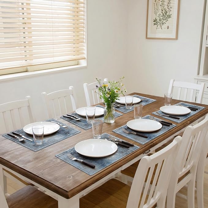 Emvency Farmhouse Placemats Set of 6, 12x18 Inch - Image 5