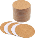 Hotop 60 Pieces 4 x 4 Self Adhesive Cork Coasters Round Circle Cork Mats | Non by HOTOP