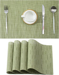 Leetaltree Pea Green Placemats Set of 4 by Leetaltree-ArtatEveryTable
