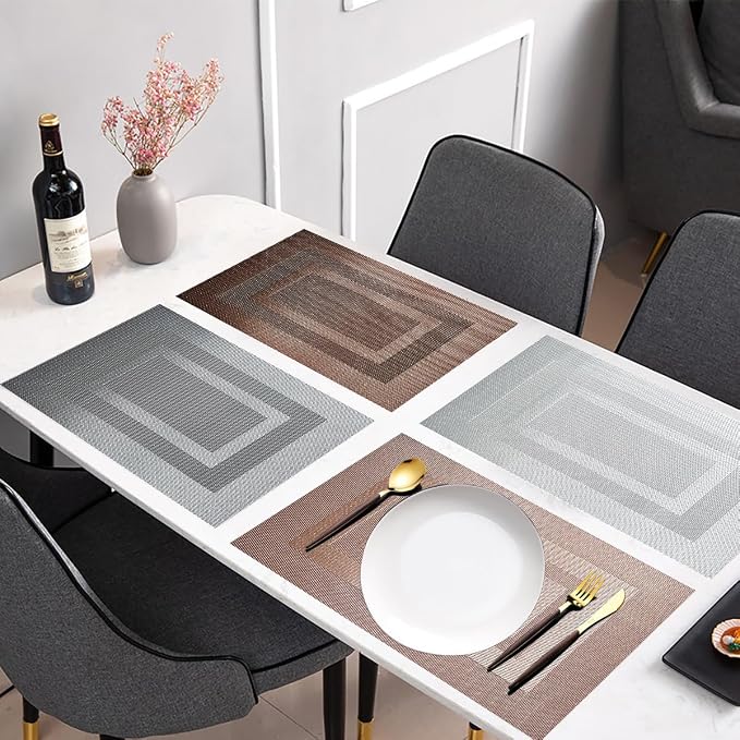 PIGCHCY Placemats Set of 12 Washable Durable Place Mats Vinyl Heat Resistant - Image 7