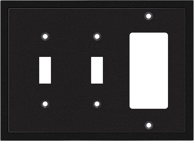 Modern Edge Decorative Wall Plate Switch Plate Outlet Cover, Durable Solid Zinc by HenneBery
