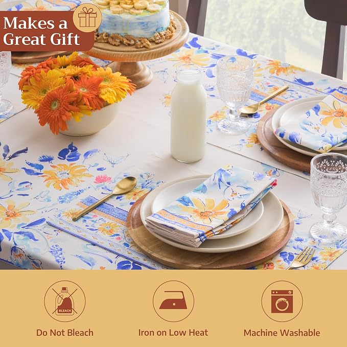 Maison d' Hermine Placemats Set of 4 Reusable 100% Cotton | Cloth Place Mats - Image 5