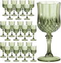 7OZ Plastic Wine Glasses, Reusable Vintage Goblets Unbreakable Drinking Glasses by Unknown