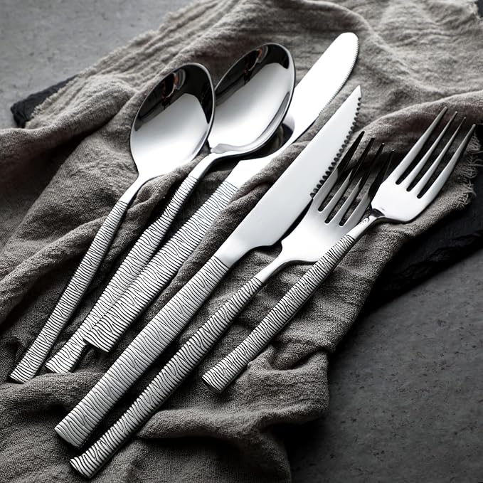 Silverware Set of 24 Stainless Steel Flatware Set - Image 4
