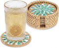 Boho Coastal Coasters Set of 6, Handmade Coasters by Unknown