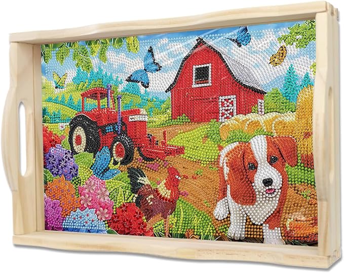 EWJRNSF Diamond Art Kits for Adults Wooden Serving Trays by EWJRNSFDiamondPainting