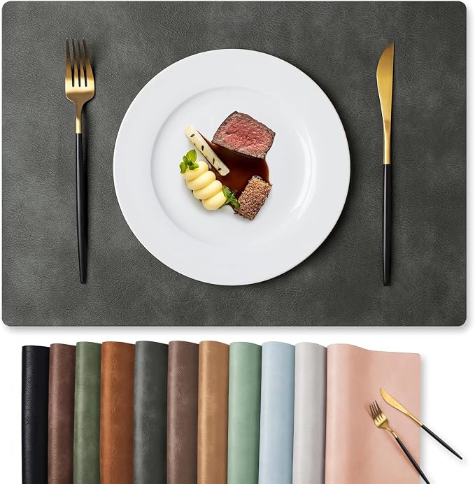 MOSAYT Vinyl Placemats Set of 8-12 X 17 Inch by MOSAYT