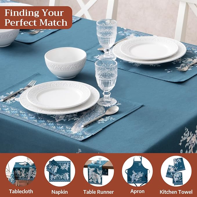 Maison d' Hermine Placemats Set of 4 Reusable 100% Combed Cotton | Cloth Place - Image 7