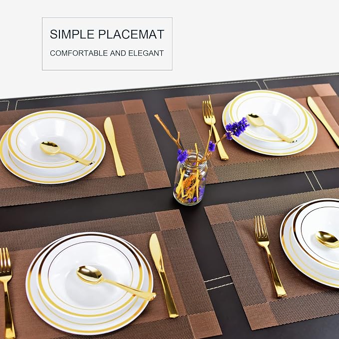 Placemats, Table Place Mats for Kitchen Dining, Heat-Resistant Anti-Skid Stain - Image 6