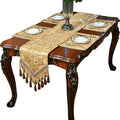 Luxury Velvet Gold Table Runner 143 Inches Long by NYSMXF