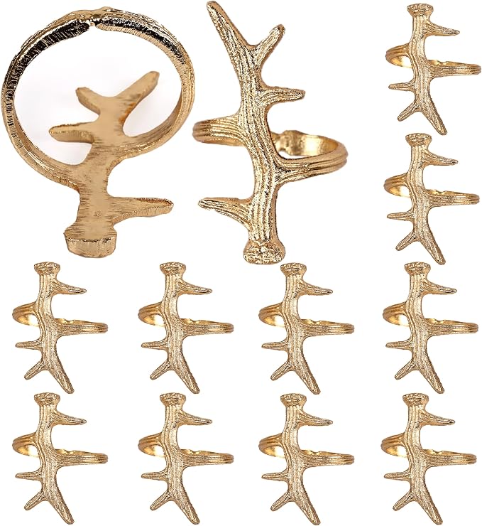 12 Pcs Napkin Rings Set by ALPHALivingHOME
