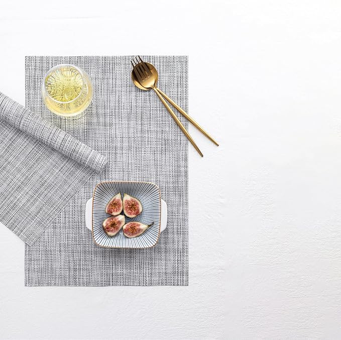LEXMORE Placemats Set of 4 Vinyl/Plastic Woven Place Mats - Image 6