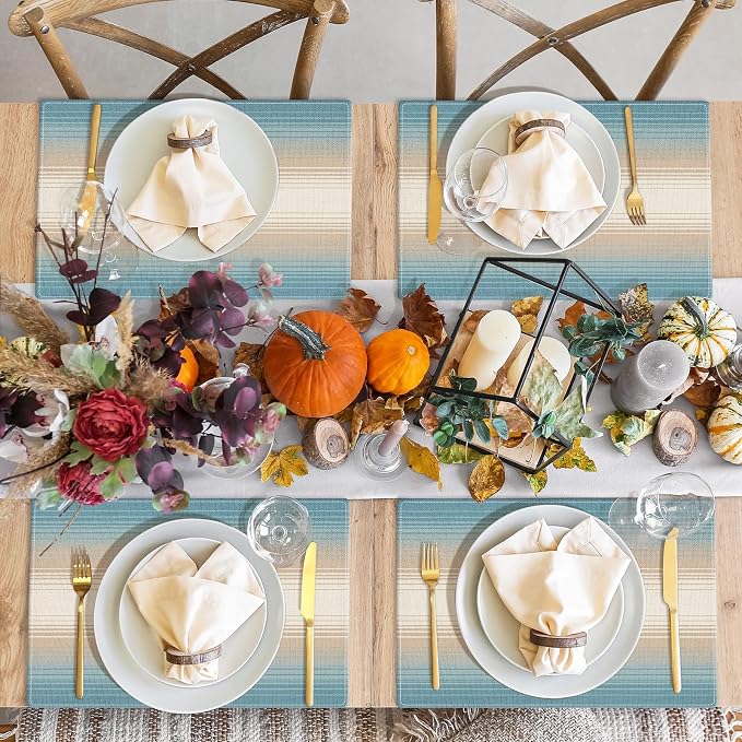 Emvency Farmhouse Placemats Set of 4, 12x18 Inch, Boho Coastal | Western - Image 7