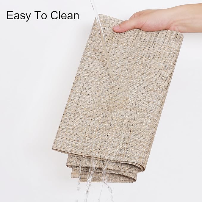 Table Runner 72 Inches Long, Vinyl Woven Heatproof Table Runners | Washable - Image 3
