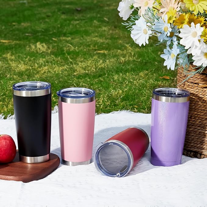 MEWAY 20oz Tumbler Cup Double Wall Vacuum Insulated Travel Mug Bulk, Stainless - Image 8