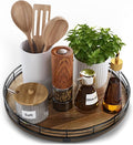 Acacia Wood 12" Lazy Susan Turntable Organizer by HGF