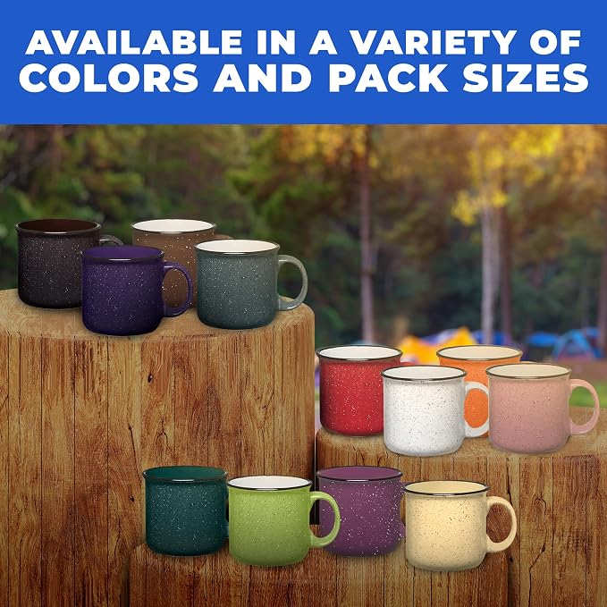 Set of 16 Ceramic Campfire Mugs – 15 Oz, Cobalt Blue – Coffee & Tea Cups - Image 5
