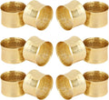ITOS365 Gold Napkin Rings Set of 12, Handmade Hammered Metal Napkin Ring Holders by ITOS365