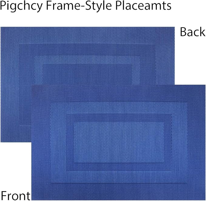 PIGCHCY Placemats Set of 12 Washable Durable Place Mats Vinyl Heat Resistant - Image 3