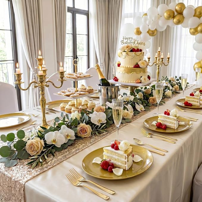 6PCS Gold Serving Platters - Image 6
