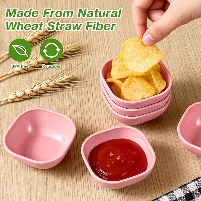 SHECIPIN 12 Pack Mini Square Dinnerware Bowls - Image 7