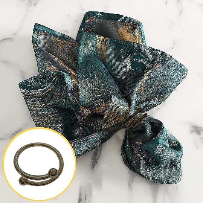 8 Pcs Black Napkin Rings - Image 4
