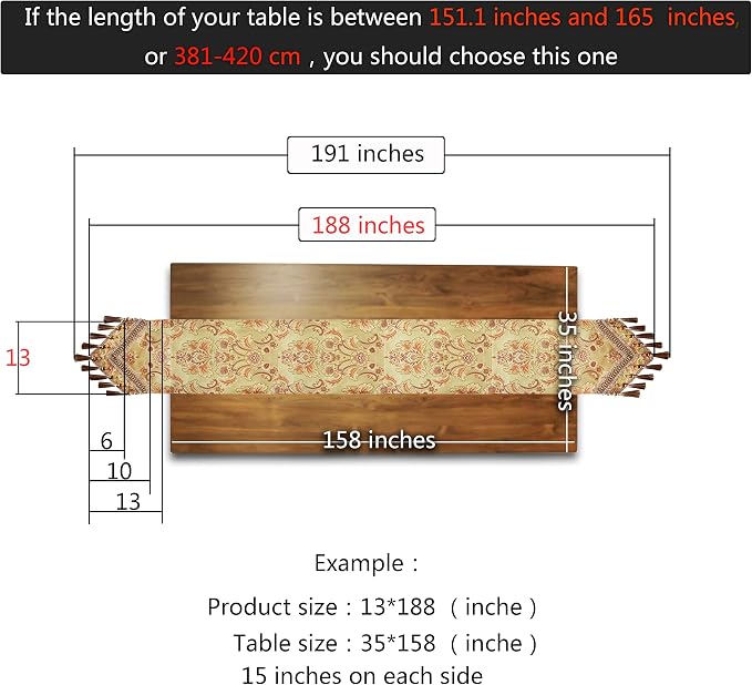 Luxury Velvet Gold Table Runner 189 Inches Long - Image 3
