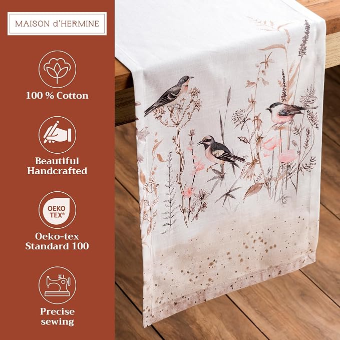 Maison d' Hermine Table Runner 100% Cotton 14.50" x 72" | Table Runners 72 - Image 2