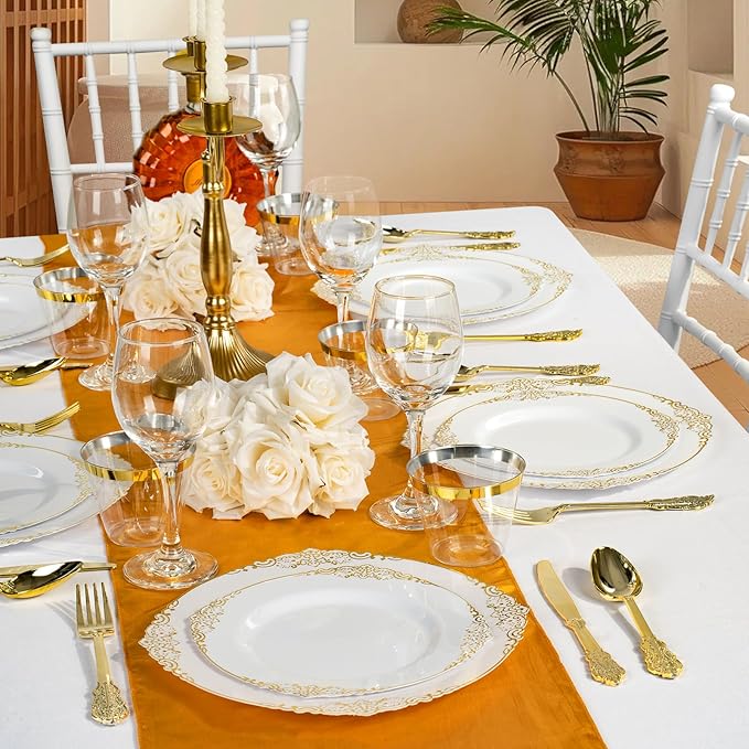 Bestluck 700PCS Gold Disposable Dinnerware - Image 7