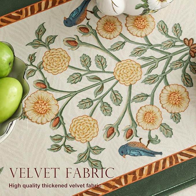 Patdrea Designer Elegant French Velvet Table Runner, Thanksgiving Dining Table - Image 3