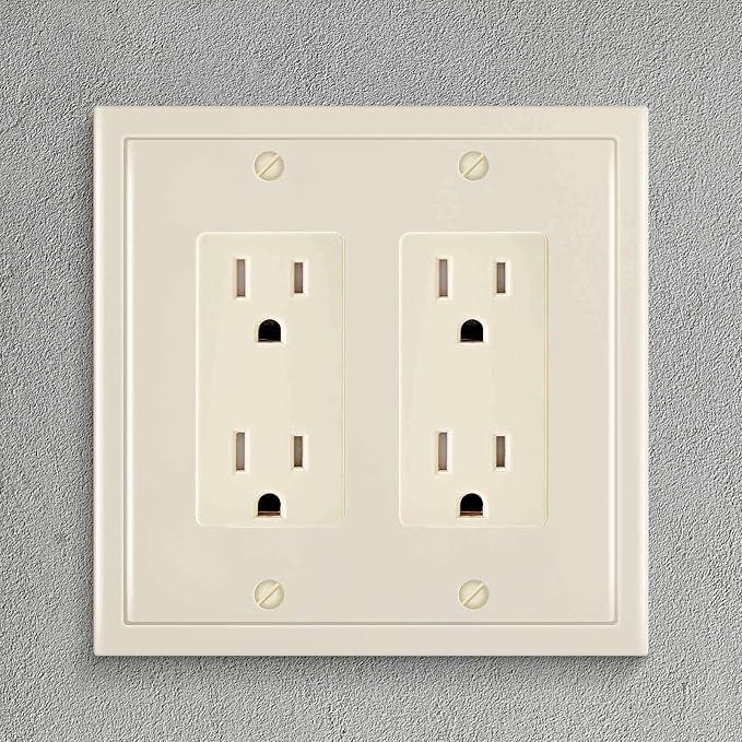 Modern Edge Decorative Wall Plate Switch Plate Outlet Cover, Durable Solid Zinc - Image 4