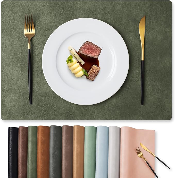 MOSAYT Vinyl Placemats Set of 12-12 X 17 Inch by MOSAYT