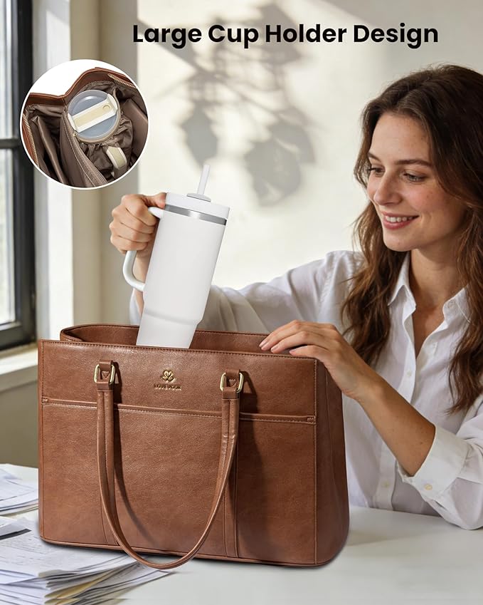 LOVEVOOK Lunch Bag for Women, Work Laptop Tote Bag - Image 5