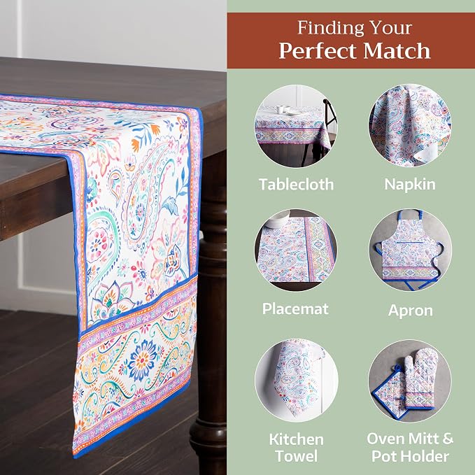 Maison d' Hermine Table Runner 100% Cotton 14.50" x 108" | Table Runners 108 - Image 5