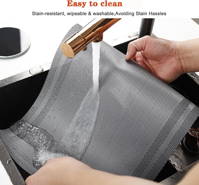 Placemats Set of 8, Vinyl PVC Heat Resistant Washable Placemats Set, Non Slip - Image 4