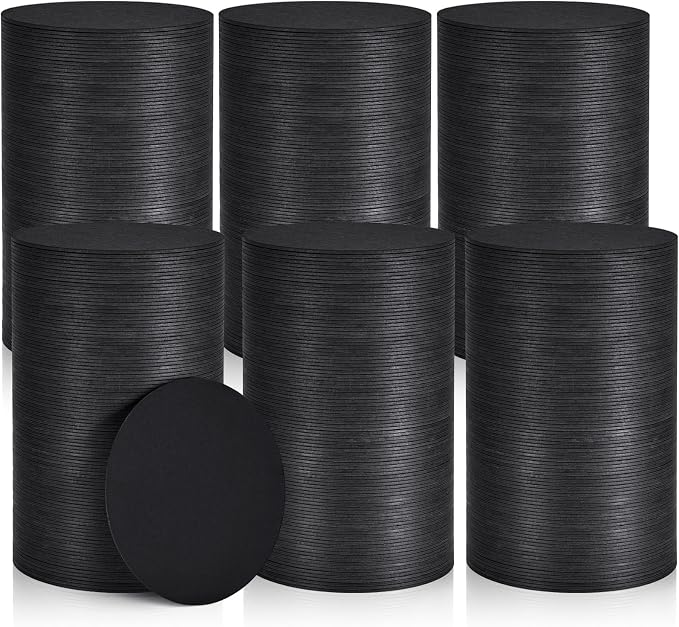 600 PCS Disposable Paper Coasters, Thickened 1.5mm 4 Inch Cardboard Blanks | by GOHDODD