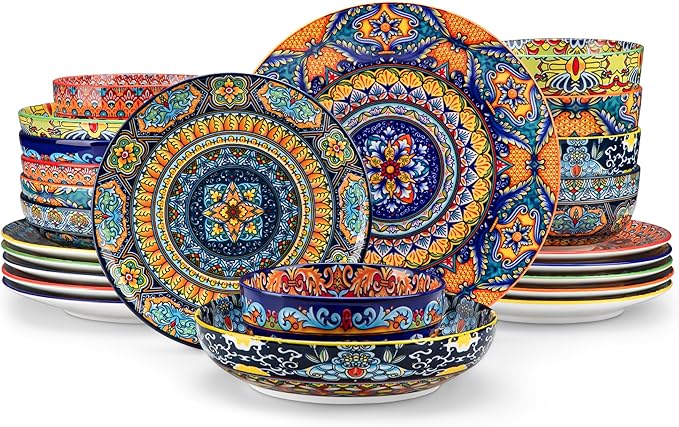 vancasso 24-Piece Dinnerware Sets, Plates & Bowls Sets Service by vancasso