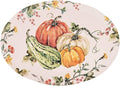 Bico Pumpkin Feast Ceramic 16 inch Oval Platter, Microwave & Dishwasher Safe by Bico