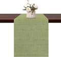 Table Runner 55 Inches Long, Vinyl Woven Heatproof Table Runners | Washable by Banchif