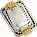 3 Pack Metal Serving Trays by Unknown