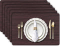 Aofmee Faux Leather Placemats Set of 6 by Aofmee