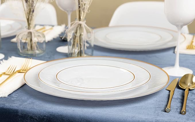 PLASTICPRO 128 Piece Combo Plates Set includes 64-7'' inch Plates & 64-10'' - Image 6