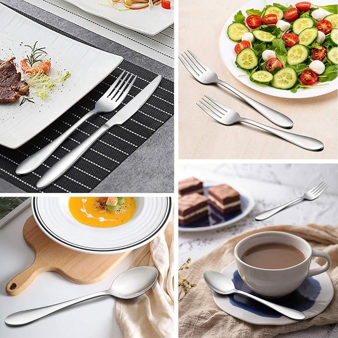 LIANYU 30 Piece Silverware Set for 6, Stainless Steel Flatware Cutlery Set - Image 3