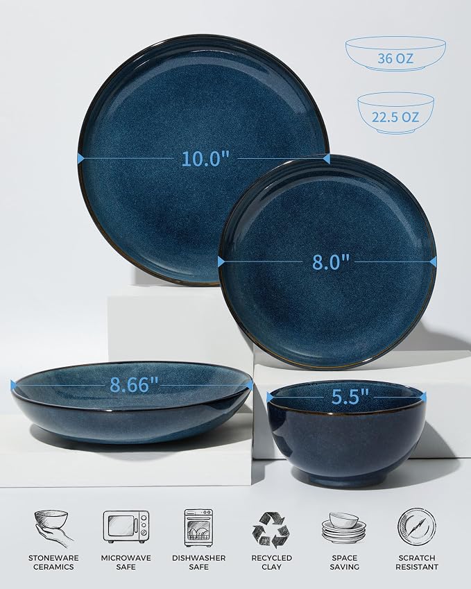 32 Piece Double Bowl Dinnerware Sets - Image 2