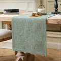 Burlap Style Farmhouse Table Runner, 14x108 Inches Mineral Green | Thick by ZEEMARTONLINE