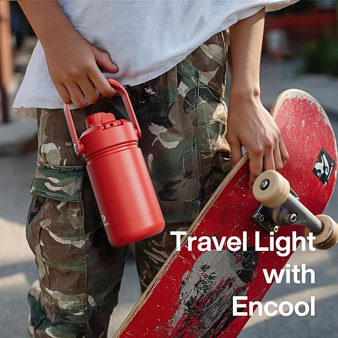 Kids Insulated Water Bottle - 12oz Stainless Steel Water Bottle with Dual Spouts - Image 2