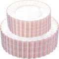 YOUBET 100PCS Rose Gold Plastic Plates by YOUBET
