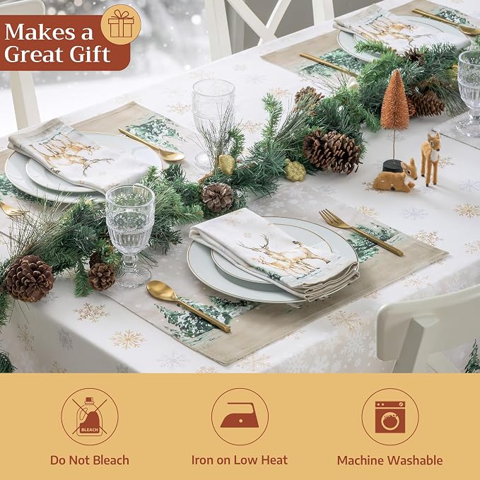 Maison d' Hermine Placemats Set of 4 Reusable 100% Cotton | Cloth Place Mats - Image 5