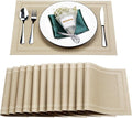 Placemats Set of 12, Vinyl PVC Heat Resistant Washable Placemats Set, Non Slip by BxzanDya-LifeSmartMaker