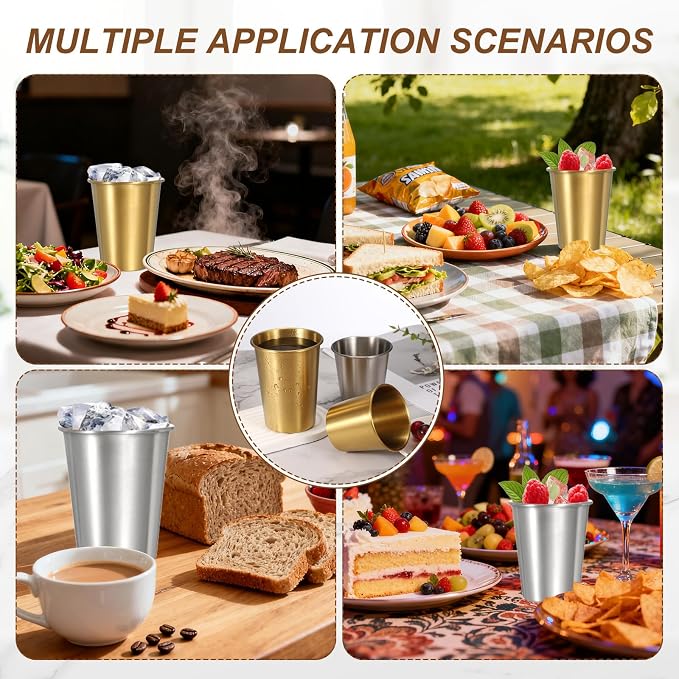 uxcell 2 Pcs Stainless Steel Cups, 10oz/300ml Metal Cups Double Wall Tumbler - Image 6